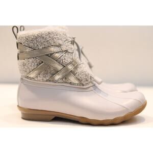 Sperry Saltwater Faux Fur Duck Boots Sz 7.5
